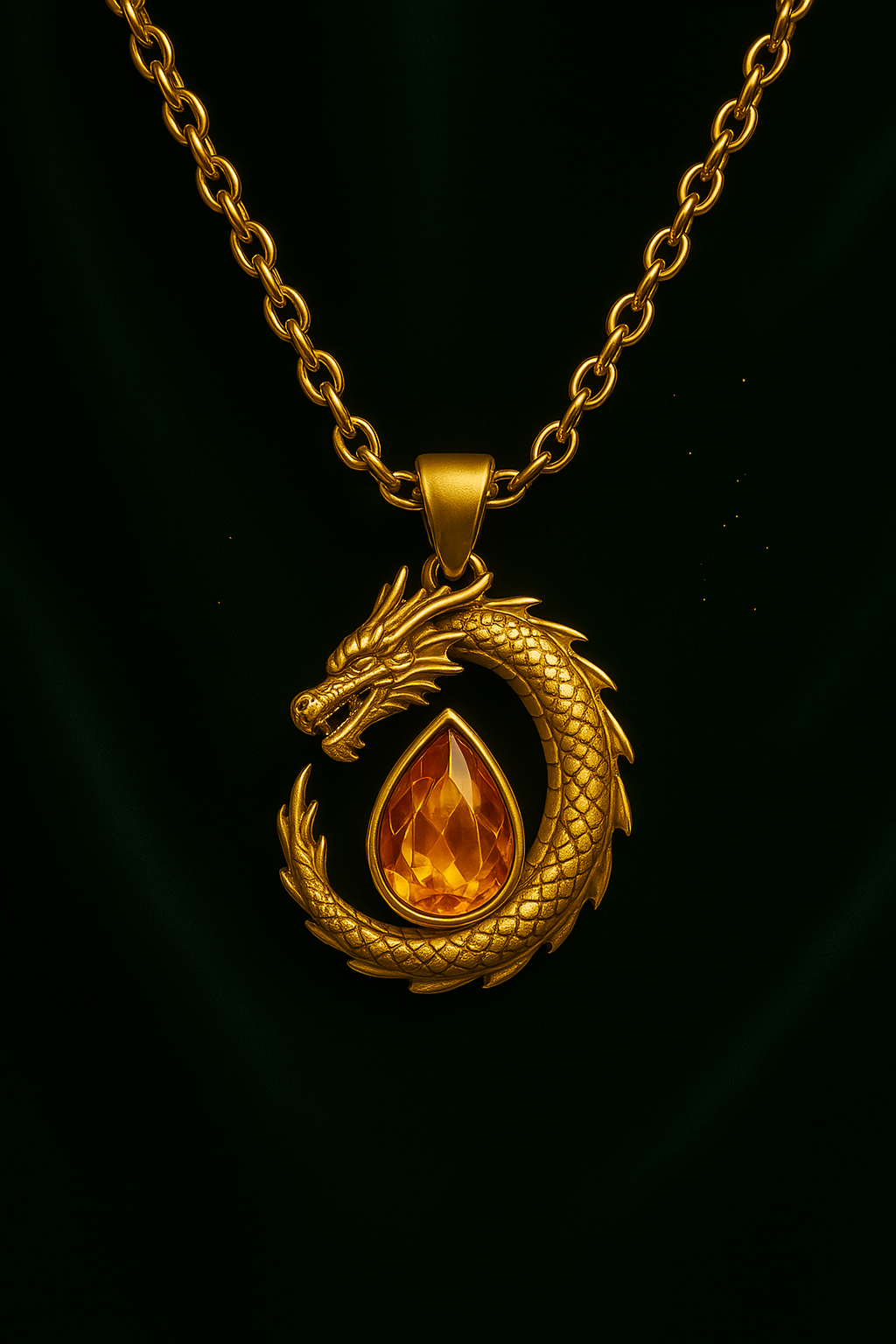 Collier ∞ Dragon protecteur – Éveil du feu intérieur