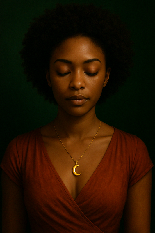 Collier Lune Dorée ∞ Intuition & Magie