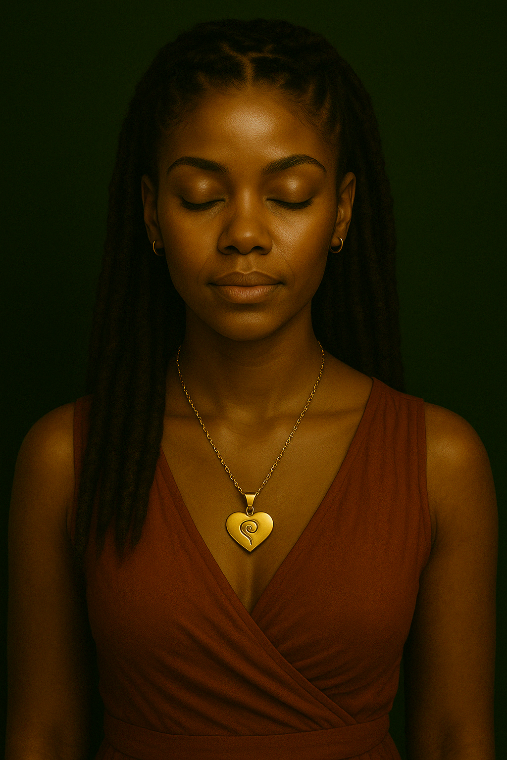 Collier Cœur Spirale – Éveil du Féminin Sacré