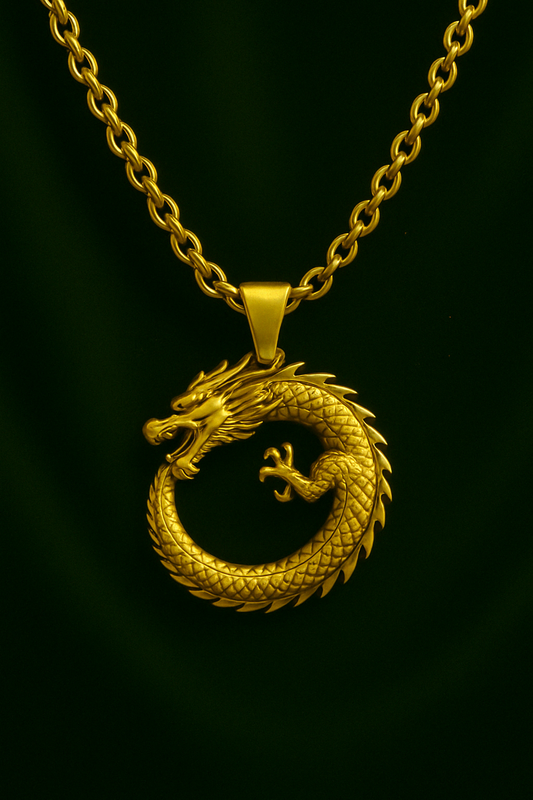 🔥 Collier DRAGON ∞ Flamme du Guerrier