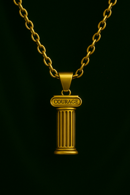 🏛️ Collier PILLAR COURAGE ∞ Force Inébranlable