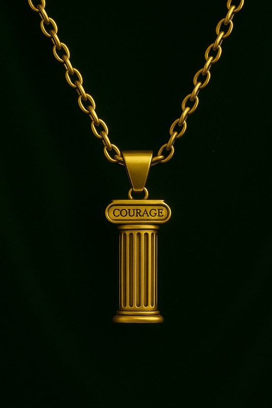 🏛️ Collier PILLAR COURAGE ∞ Force Inébranlable