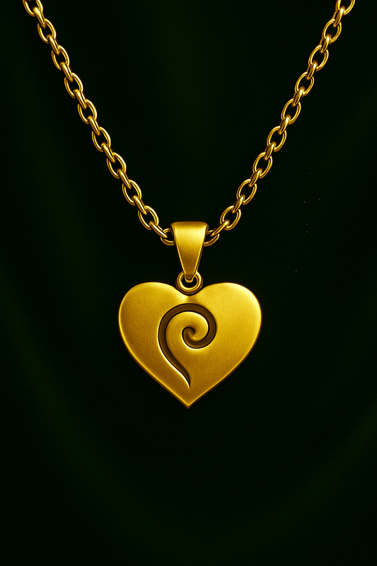 Collier Cœur Spirale – Éveil du Féminin Sacré