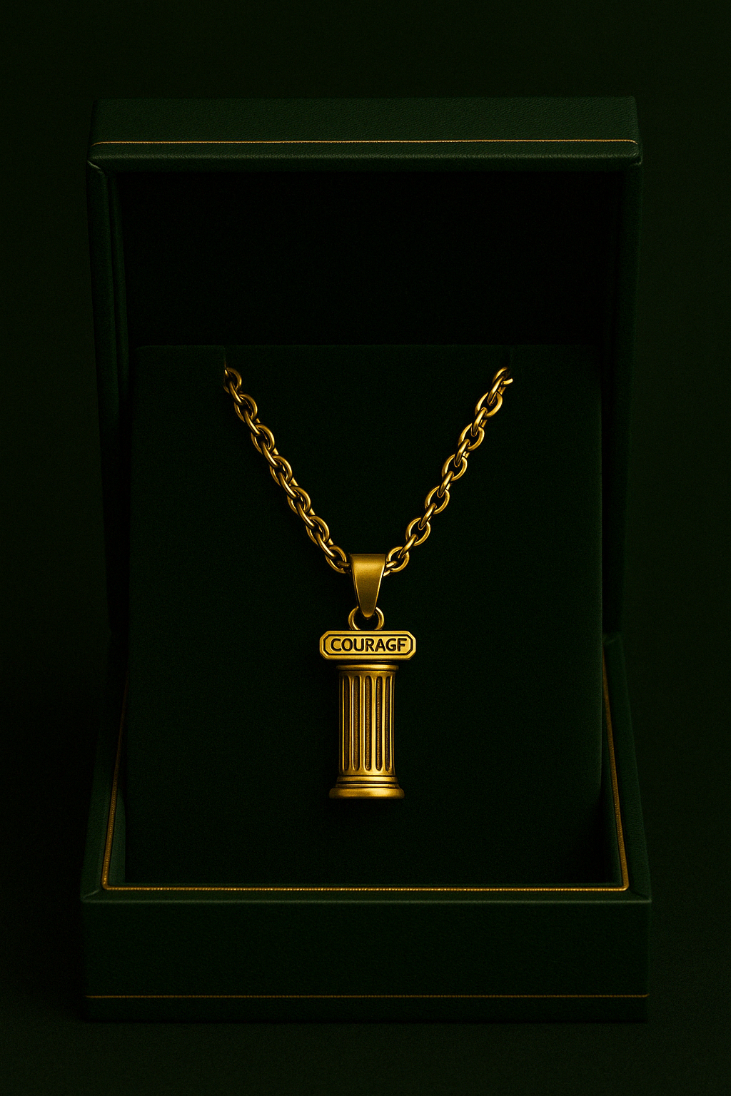 🏛️ Collier PILLAR COURAGE ∞ Force Inébranlable