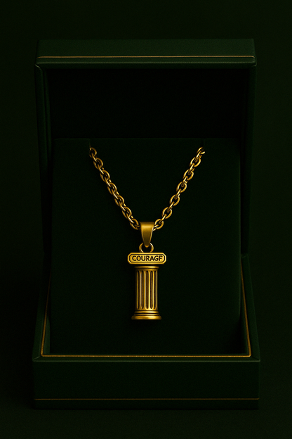 🏛️ Collier PILLAR COURAGE ∞ Force Inébranlable