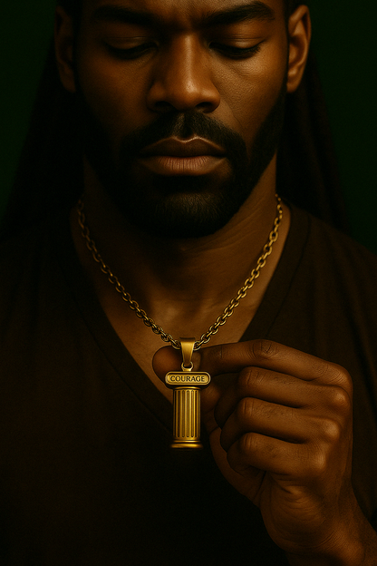 🏛️ Collier PILLAR COURAGE ∞ Force Inébranlable